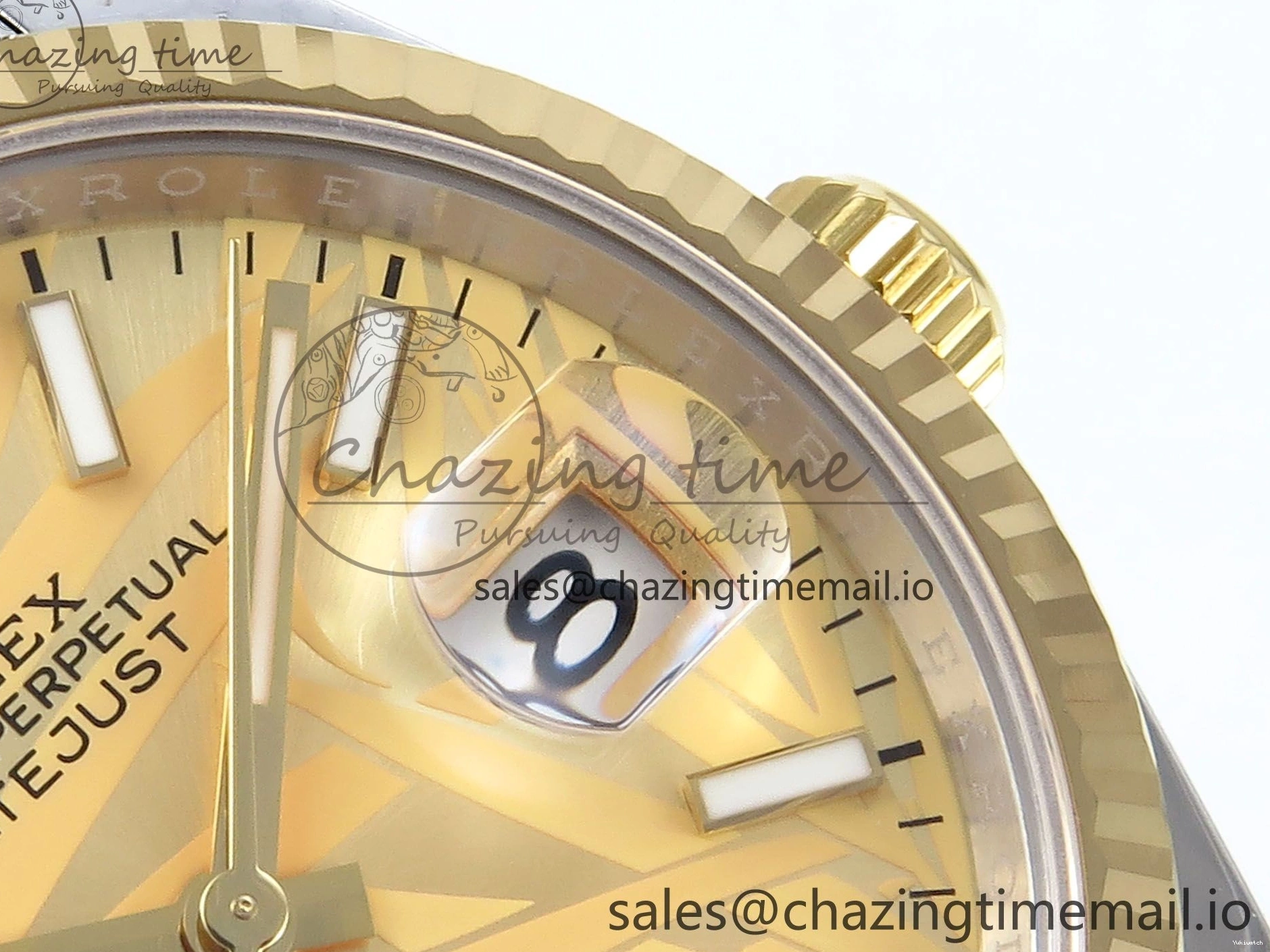 126233 Edition YG Dial 36 A3235 Bracelet on YG Best Leaf SS Stick Oyster DateJust EWEF 0505